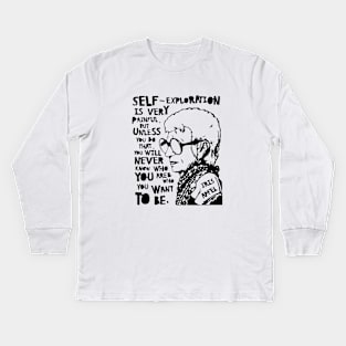 Iris Apfel Self Exploration Kids Long Sleeve T-Shirt